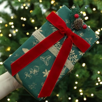 Premium Red Velvet Christmas Bow Set - 24 Pcs for Holiday Decor