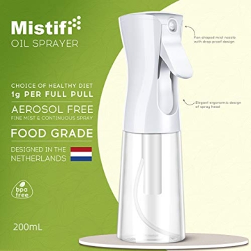 Mistifi Oil Sprayer - 6oz Versatile Kitchen Accessory