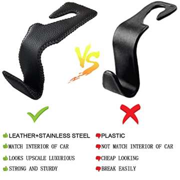 Universal Car Headrest Hanger Hooks for Bags & More
