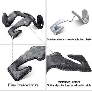 Universal Car Headrest Hanger Hooks for Bags & More