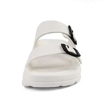 FUNKYMONKEY Women's Adjustable EVA Flat Sandals - Comfort & Style