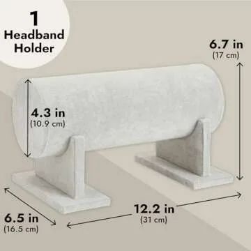 Juvale Gray Velvet Headband Holder & Organizer for Accessories