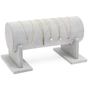 Juvale Gray Velvet Headband Holder & Hairband Organizer Stand - Bracelet Holder and Storage Rack for Girls Storage & Display for Hair Accessories