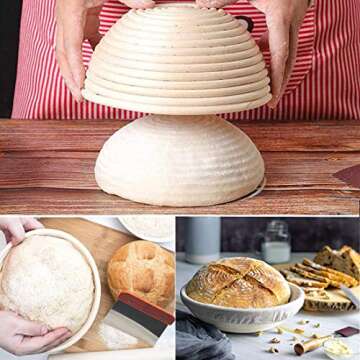 10" Round Banneton Proofing Basket for Artisan Bread Baking