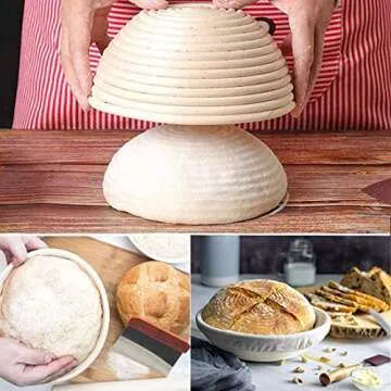 10" Round Banneton Proofing Basket for Artisan Bread Baking