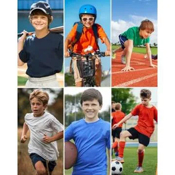 QBK Neon Shirt Kids UPF 50+ Dry Fit Athletic Tees