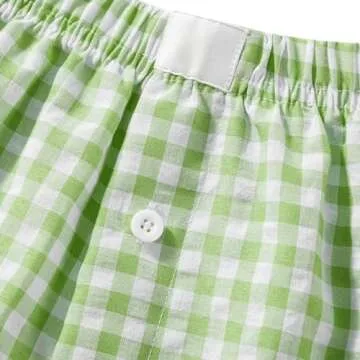 KOSUSANILL Y2K Boxer Shorts for Women - Plaid Lounge Shorts