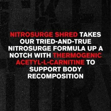 Jacked Factory NITROSURGE Shred Pre Workout Supplement - Energy Booster, Instant Strength Gains, Sharp Focus, Powerful Pumps - Nitric Oxide Booster & PreWorkout Powder - 30Sv, Watermelon