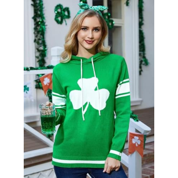Stylish St. Patrick's Day Women's Hooded Sweater