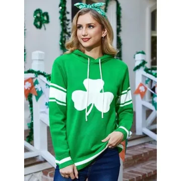 Stylish St. Patrick's Day Women's Hooded Sweater
