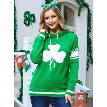 Stylish St. Patrick's Day Women's Hooded Sweater