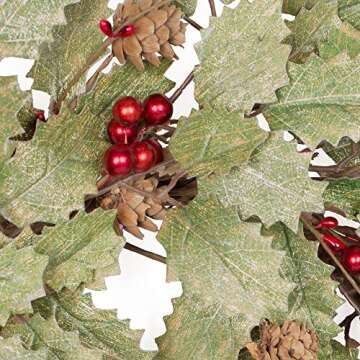 Skrantun 18 Inch Christmas Wreath for Front Door Winter Wreath Christmas Decorations