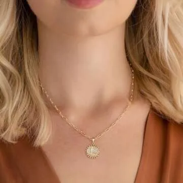 STORUP Layered Gold Initial Necklaces for Women Trendy, Dainty Initial M Necklace Paperclip Chain Necklace Personalized Monogram Layered Gold Initial Necklaces for Women Jewelry