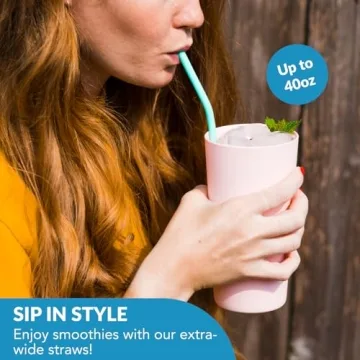 Eco-Friendly Silicone Straws Set - Reusable & Flexible
