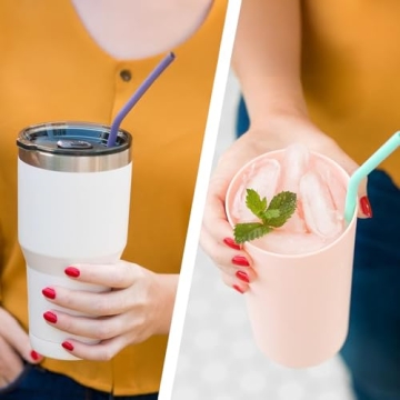 Eco-Friendly Silicone Straws Set - Reusable & Flexible