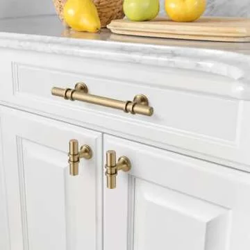 Stylish Amerdeco Gold Cabinet Pulls - 10 Pack for Home