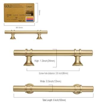 Stylish Amerdeco Gold Cabinet Pulls - 10 Pack for Home