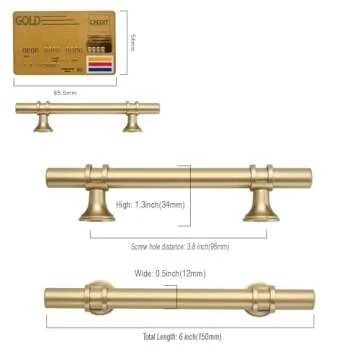 Stylish Amerdeco Gold Cabinet Pulls - 10 Pack for Home