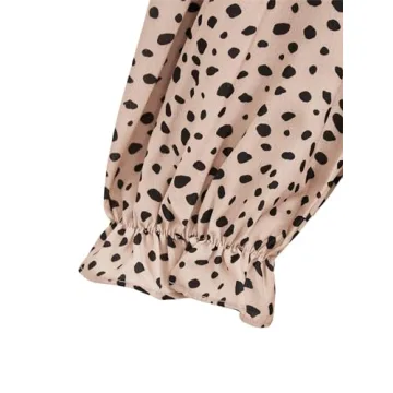 Elegant Avanova Leopard Print Ruffle Blouse for Women