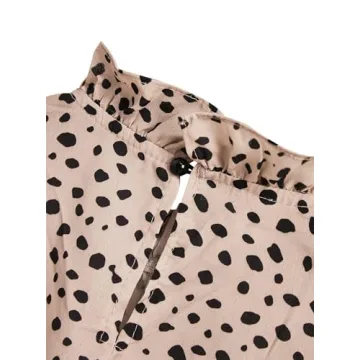 Elegant Avanova Leopard Print Ruffle Blouse for Women