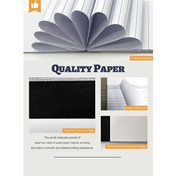 10 Pack Small Note Pads 3x5 Lined Writing Pads Mini Notepads Small Pads of Paper 3x5 With 30 Sheets per Notepad 80Gsm Paper Pads Mini Legal Pads 3x5 Inch Pocket Notebook for Taking Notes and Reminders