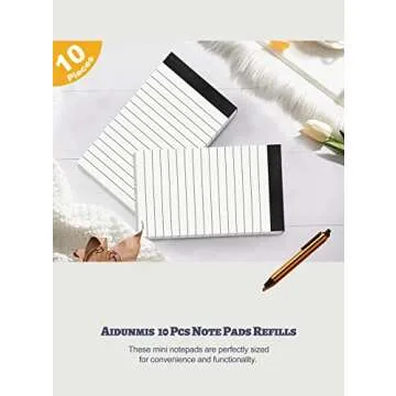 10 Pack Small Note Pads 3x5 Lined Writing Pads Mini Notepads Small Pads of Paper 3x5 With 30 Sheets per Notepad 80Gsm Paper Pads Mini Legal Pads 3x5 Inch Pocket Notebook for Taking Notes and Reminders