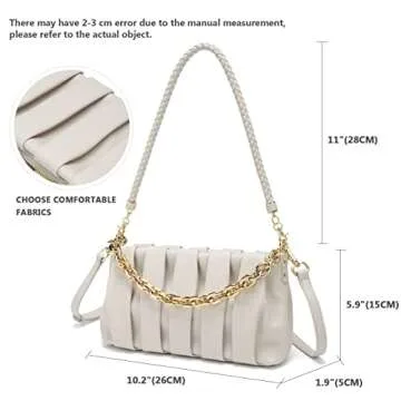 KingTo Shoulder Dumpling Purse Handbag for Women Fashion Crossbody Tote Bag Soft Clutch Pouch Bag