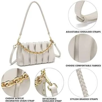 KingTo Shoulder Dumpling Purse Handbag for Women Fashion Crossbody Tote Bag Soft Clutch Pouch Bag