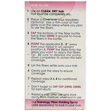 Hairology Hair Building Thickening Fibers, Gray, 0.2 Ounce, Light to Medium Gray