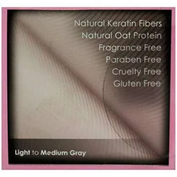 Hairology Hair Building Thickening Fibers, Gray, 0.2 Ounce, Light to Medium Gray