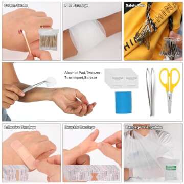 Survival Kit, 290Pcs Survival Gear First Aid Kit Emergency Tent, Camping Essentials Emergency Kit Accessories for Earthquake, Outdoor Adventure, Hiking, Hunting, Gifts for Men Women