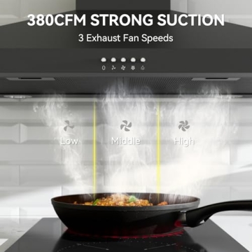 magicplux 30" Wall Mount Range Hood with 380 CFM