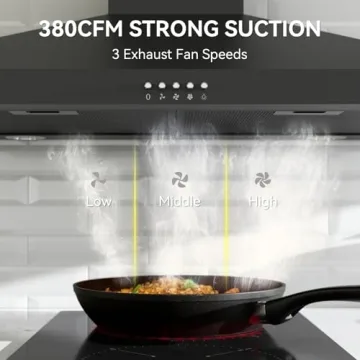 magicplux 30" Wall Mount Range Hood with 380 CFM