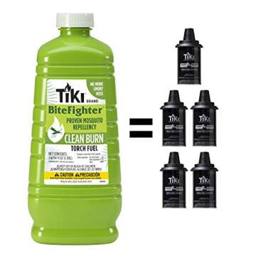 TIKI Clean Burn Torch Fuel, Low-Soot Citronella for Outdoors
