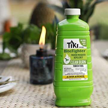 TIKI Clean Burn Torch Fuel, Low-Soot Citronella for Outdoors
