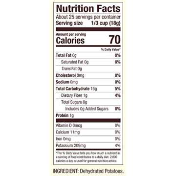 Bob's Red Mill Instant Mashed Potatoes Creamy Potato Flakes, 16-ounce