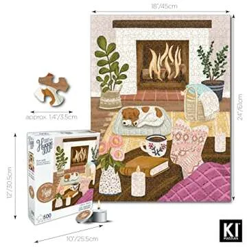 500 Piece Hygge Puzzle Cozy Fireplace by Olivia Gibbs