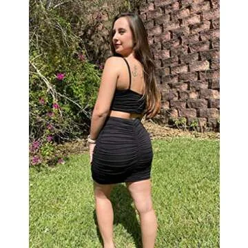 Chic Women's Summer 2 Piece Cami Crop Top & Skirt