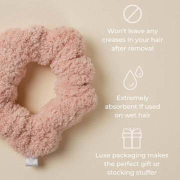 VOLO Cloud Pink Spa Headband & Scrunchie Set for Women