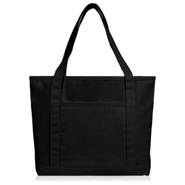 DALIX 20" Durable Canvas Tote Bag for Everyday Use