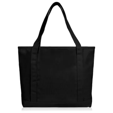 DALIX 20" Durable Canvas Tote Bag for Everyday Use