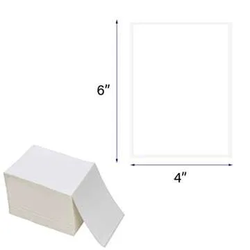 OausTect 4x6 Shipping Label 1000 Fanfold Labels for Rollo, Zebra Direct Thermal Printer, with Perforations