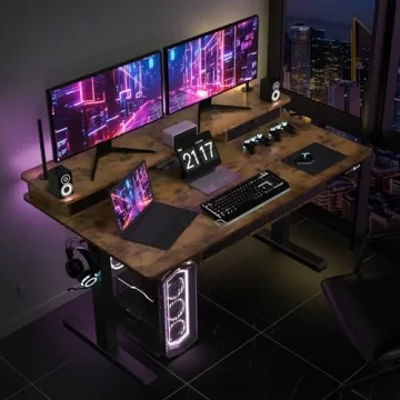 ExaDesk Electric Standing Desk with 4 Drawers and Adjustable Height