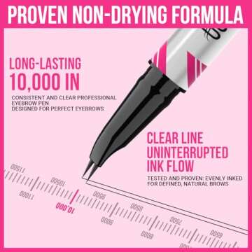 iMethod Curved Eyebrow Pen - Eyebrow Pencil, Brow Pencil 2-in-1 Dual-Ended Microblading Eyebrow Pen with Curved Tip and Precise Brush-Tip for Natural Hair-Like Brows, Last All-Day, Light Brown