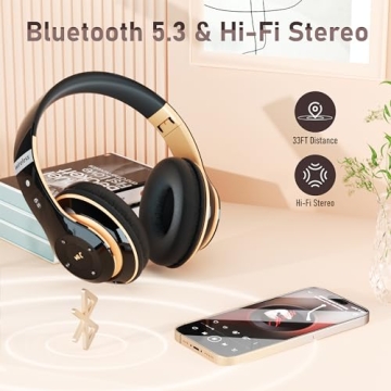 Falebare Bluetooth Headphones with Microphone & EQ Modes