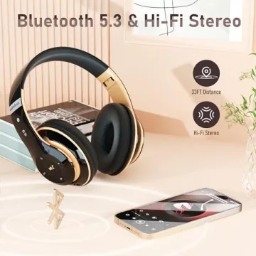 Falebare Bluetooth Headphones with Microphone & EQ Modes