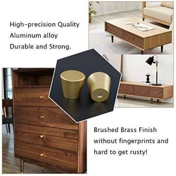 homdiy 25 Pack Cabinet Knobs Gold Brushed Brass Dresser Drawer Knobs Kitchen Cabinet Hardware