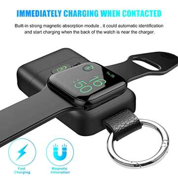 HUOTO Portable Wireless Charger for Apple Watch - Fast & Compact