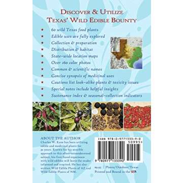 Wild Edible Plants of Texas: A Pocket Guide to the Identification, Collection, Preparation, and Use ...
