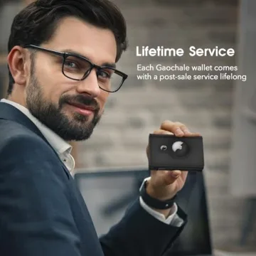 GAOCHALE Leather AirTag Wallet - RFID & Minimalist Design